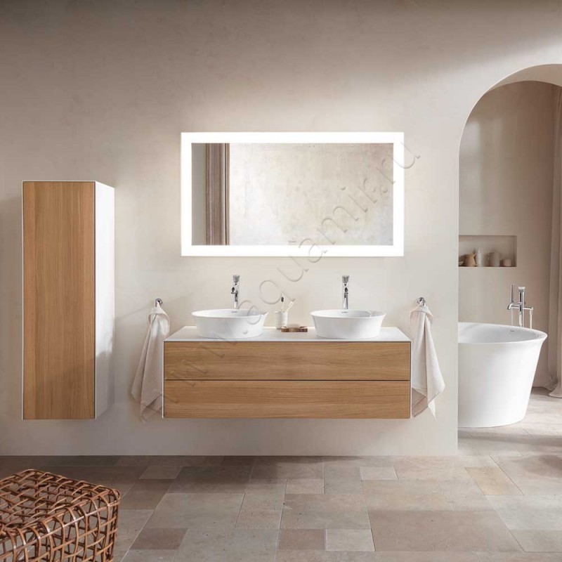 Зеркало с подсветкой Duravit White Tulip 135 см WT705300000 в интерьере