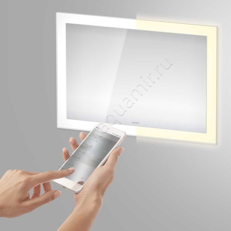 Зеркало с подсветкой Duravit White Tulip 75 см WT706100000 в интерьере