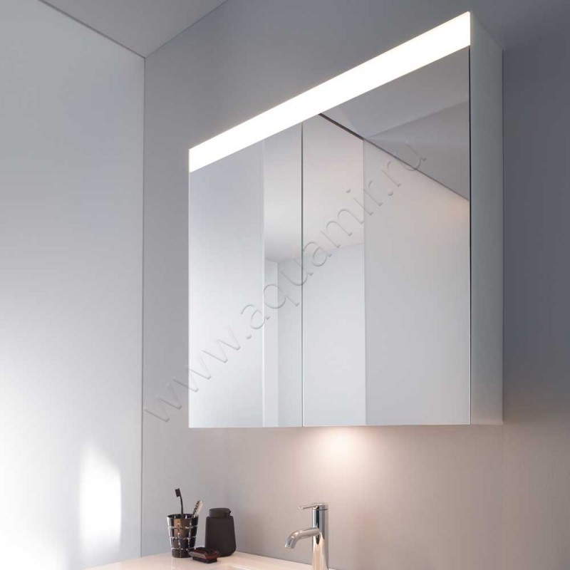 Зеркальный шкаф с подсветкой Duravit Universal 81 см LM7841000000 в интерьере
