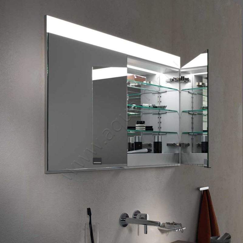 Зеркальный шкаф с подсветкой Keuco Edition 400 106 см 21512171301 в интерьере