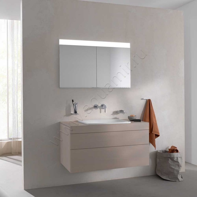 Зеркальный шкаф с подсветкой Keuco Edition 400 106 см 21512171301 в интерьере