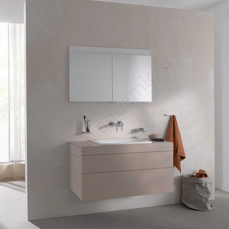 Зеркальный шкаф с подсветкой Keuco Edition 400 106 см 21512171301 в интерьере