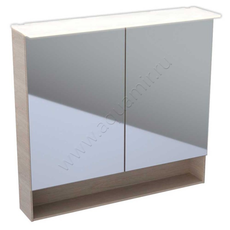 Зеркальный шкаф с подсветкой Geberit Acanto 89 см 500646002 в интерьере