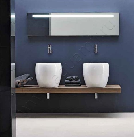 Зеркало с подсветкой Laufen Alessi one 4484410972001 в интерьере