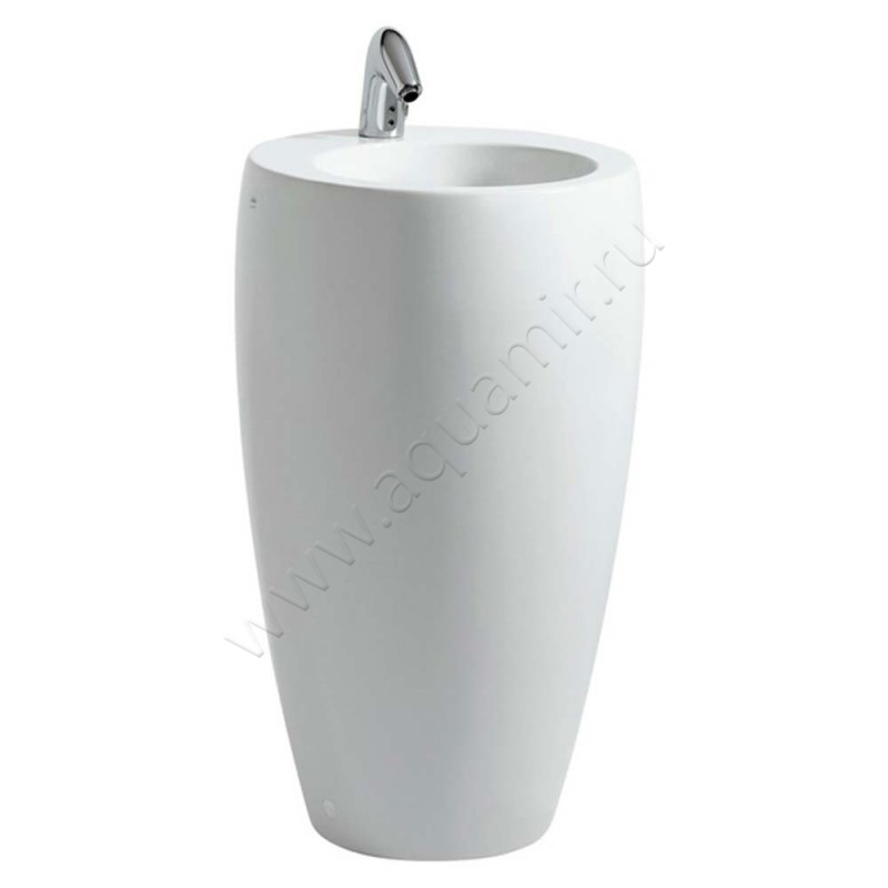 Раковина напольная с отверстием под смеситель Laufen IL BAGNO ALESSI One 53 см 8119724001041 в интерьере