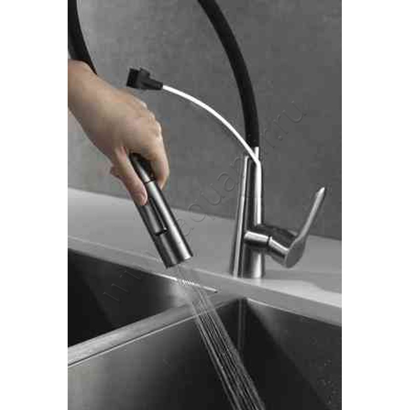 Смеситель для кухни BelBagno NOVA сатин матовый BBLAM36IN в интерьере