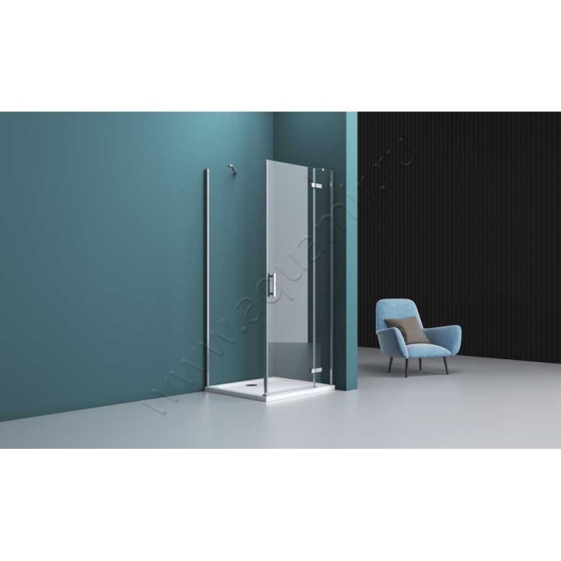 Душевой уголок BelBagno KRAFT KRAFTAH128090CCrR в интерьере