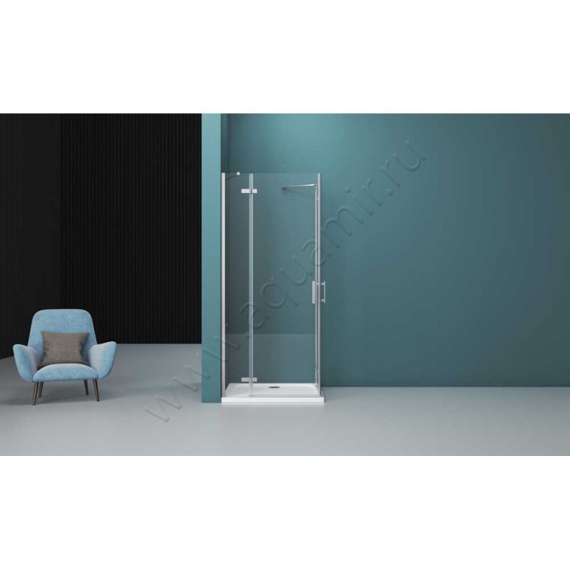 Душевой уголок BelBagno KRAFT KRAFTAH22120100CCrR в интерьере