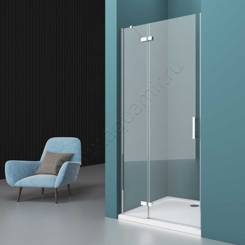 Душевая дверь в нишу BelBagno KRAFT KRAFTB126020CCrL в интерьере