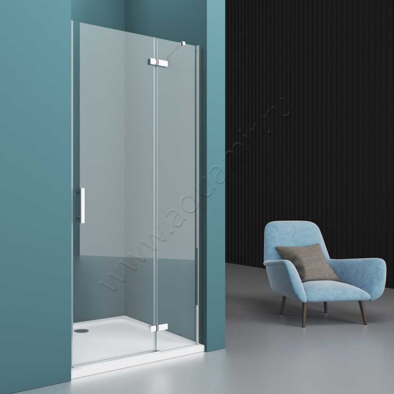 Душевая дверь в нишу BelBagno KRAFT KRAFTB126020CCrR в интерьере