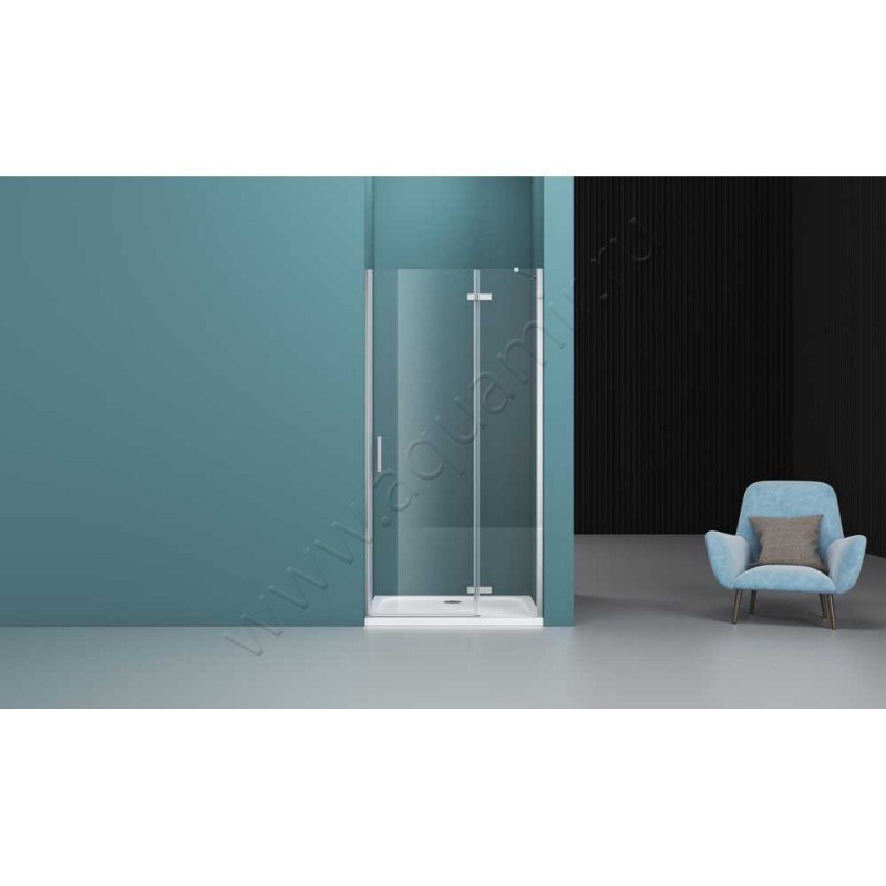 Душевая дверь в нишу BelBagno KRAFT KRAFTB126040CCrR в интерьере