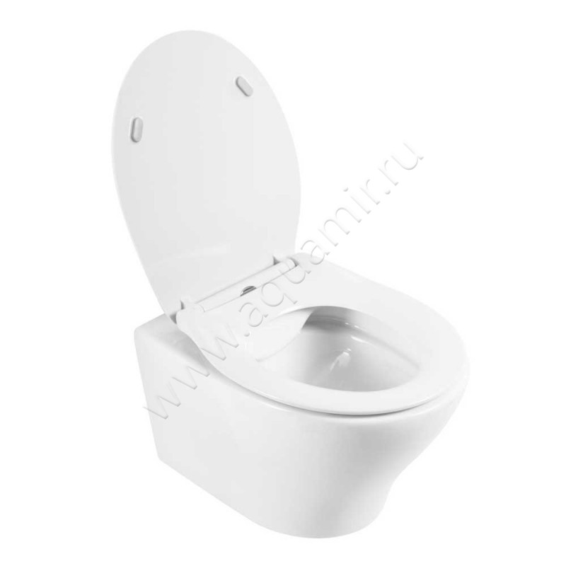 Унитаз подвесной BelBagno ACQUA 52 см, безободковый, белый BB340CHR в интерьере