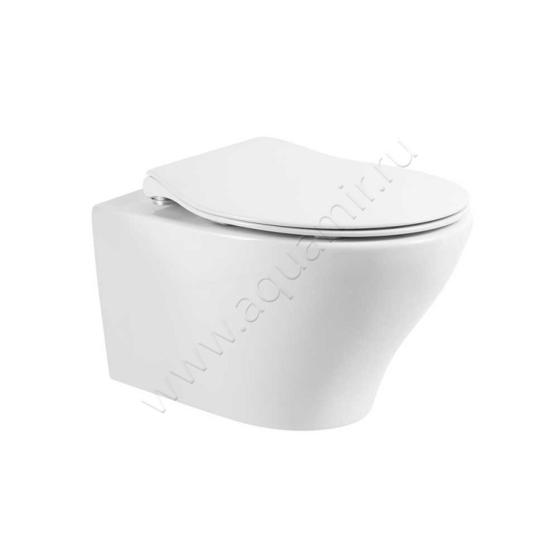 Унитаз подвесной BelBagno ACQUA 52 см, безободковый, белый BB340CHR в интерьере