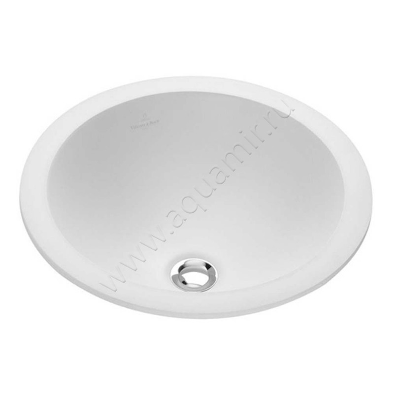 Раковина встраиваемая сверху на столешницу без отверстий Villeroy & Boch Loop & Friends 39 см, фарфор, белый глянец/white alpin 61403901 в интерьере