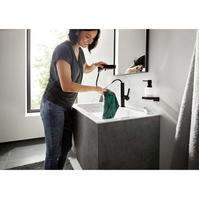 Дозатор Hansgrohe AddStoris черный 41745670 в интерьере