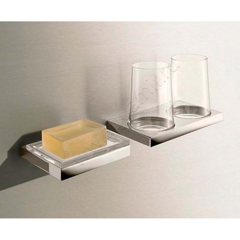 Мыльница Keuco Edition 11 стеклянная часть 11155009000 в интерьере