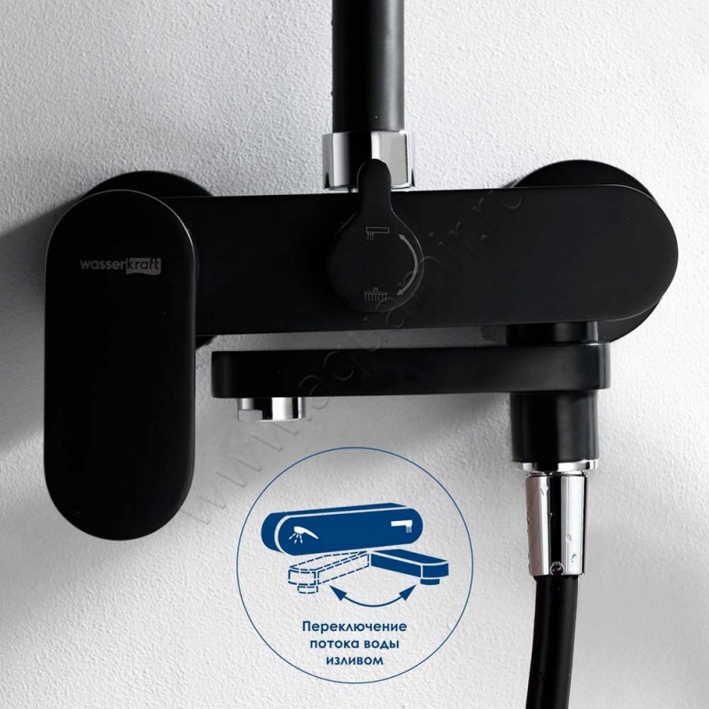 Душевая стойка Wasserkraft Elbe A17401 в интерьере