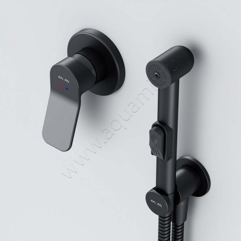 Гигиенический душ AM.PM X-Joy со смесителем, черный F40H85A22 в интерьере