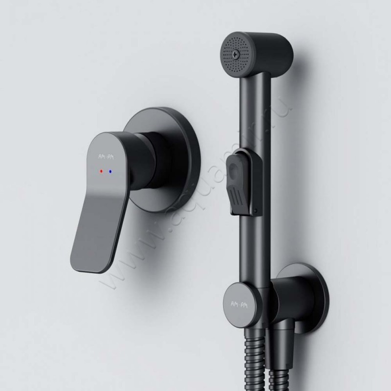 Гигиенический душ AM.PM X-Joy со смесителем, черный F40H85A22 в интерьере