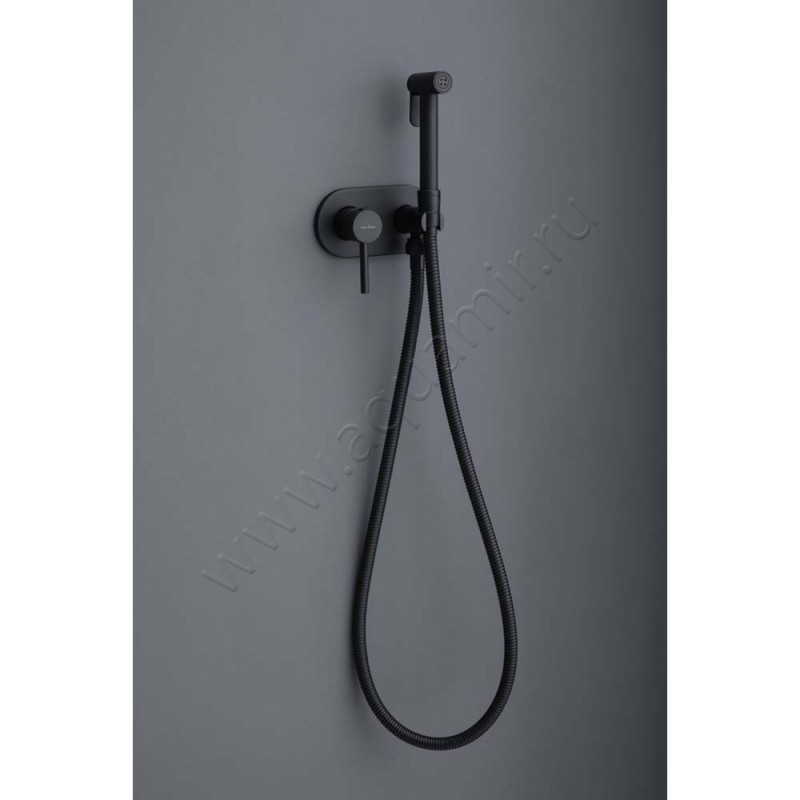 Гигиенический душ Allen Brau Priority со смесителем, черный 53100531 в интерьере