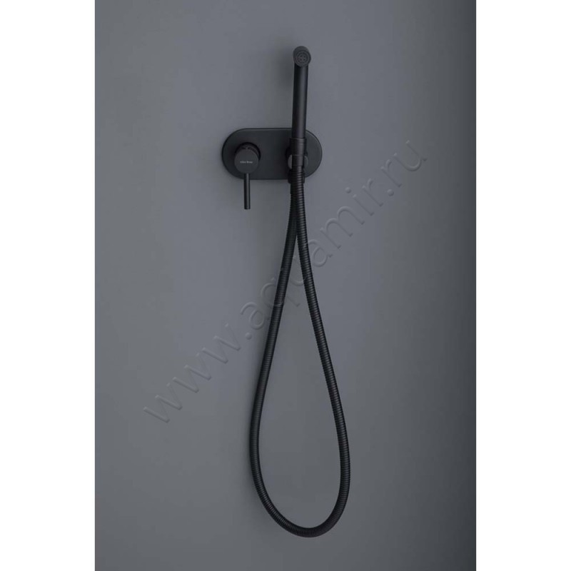 Гигиенический душ Allen Brau Priority со смесителем, черный 53100531 в интерьере