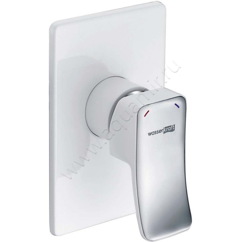 Гигиенический душ Wasserkraft со смесителем, белый/хром A010657WHITE в интерьере