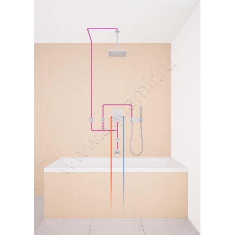 Кронштейн для верхнего душа Grohe Rainshower 28497000 в интерьере