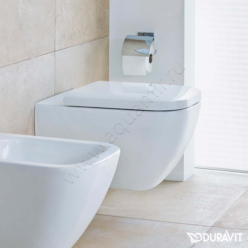 Крышка-сиденье Duravit Happy D.2 43 x 35,9 см, белый глянец/white 0064510000 в интерьере