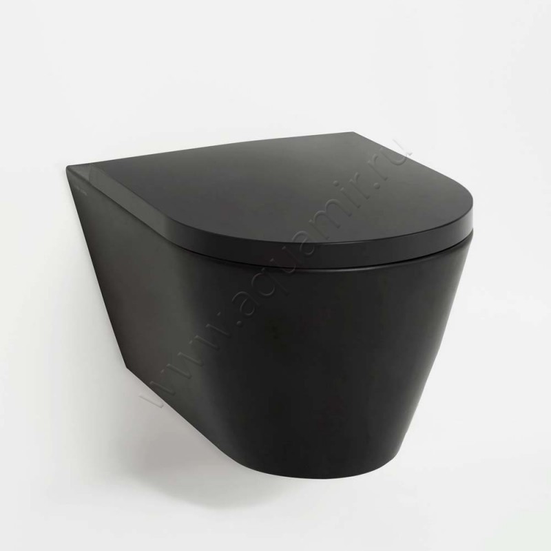 Крышка-сиденье Laufen Kartell by LAUFEN 44,5 x 37,5 см, черный матовый 8913337160001 в интерьере