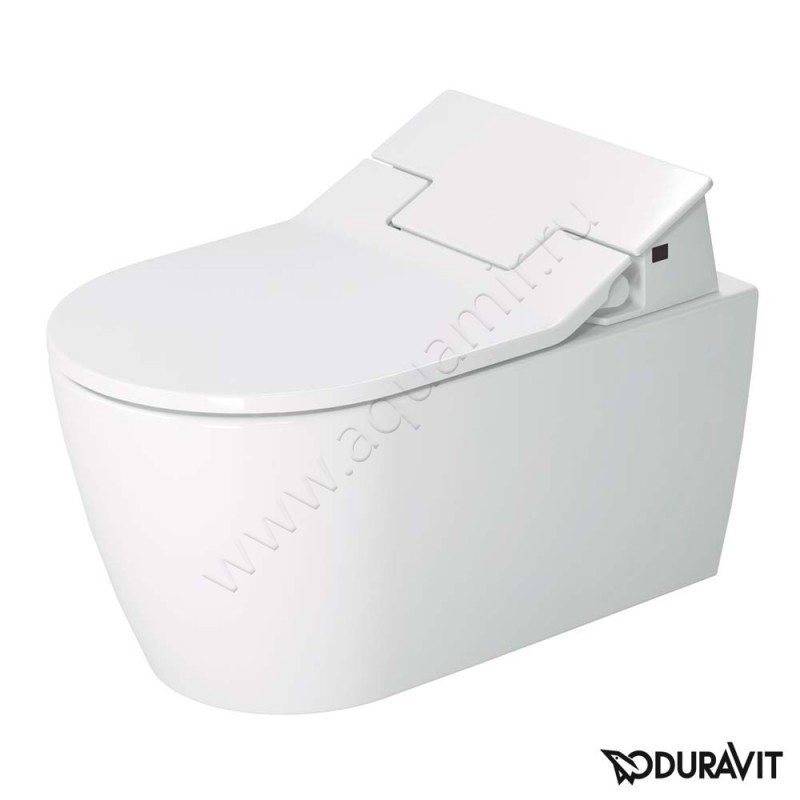 Унитаз подвесной с функцией биде Duravit Me By Starck 57 см, безободковый, белый 2528592000 в интерьере