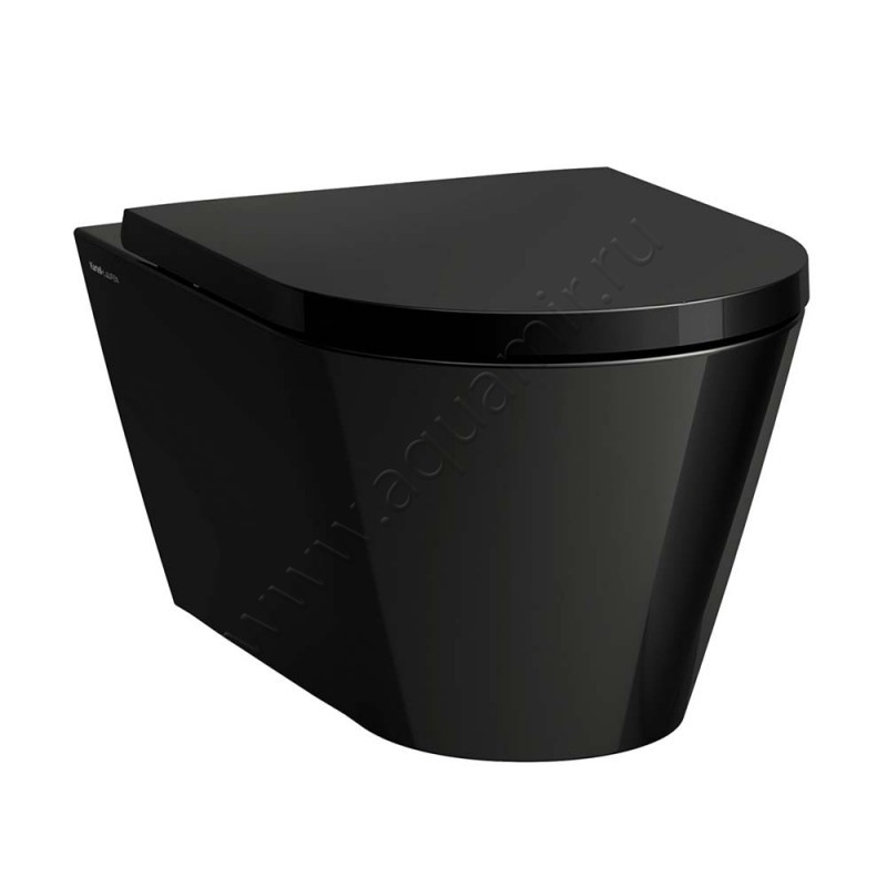 Унитаз подвесной Laufen KARTELL BY LAUFEN 54,5 см, черный 8203370200001 в интерьере