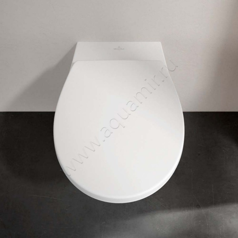 Унитаз подвесной Villeroy & Boch O.NOVO 54 см, безободковый, белый 7682R001 в интерьере