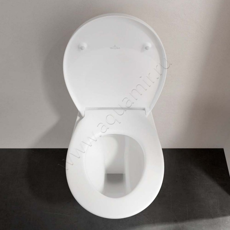 Унитаз подвесной Villeroy & Boch O.NOVO 54 см, безободковый, белый 7682R001 в интерьере