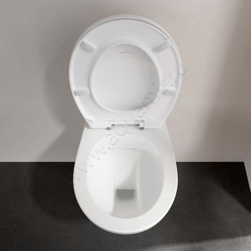 Унитаз подвесной Villeroy & Boch O.NOVO 54 см, безободковый, белый 7682R001 в интерьере