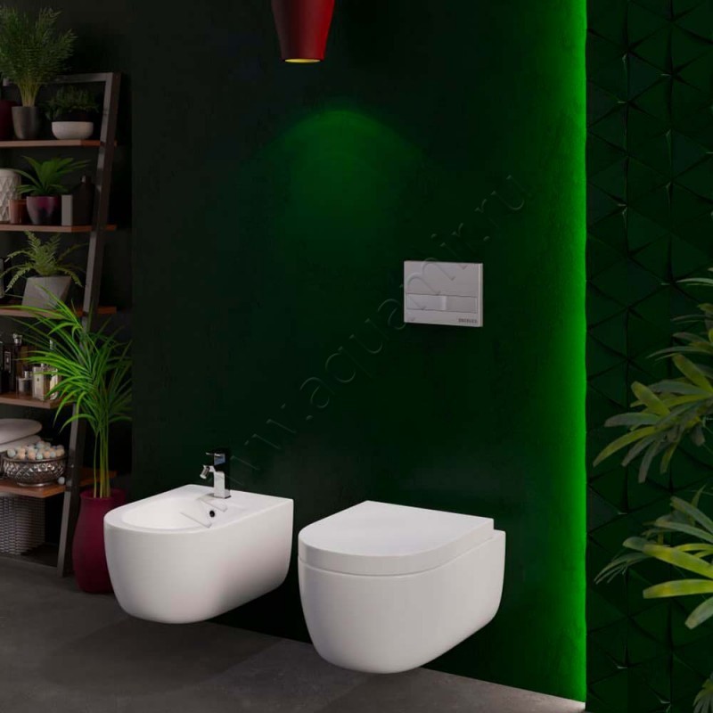 Комплект унитаза с инсталляцией Berges Wasserhaus Novum 043233 в интерьере