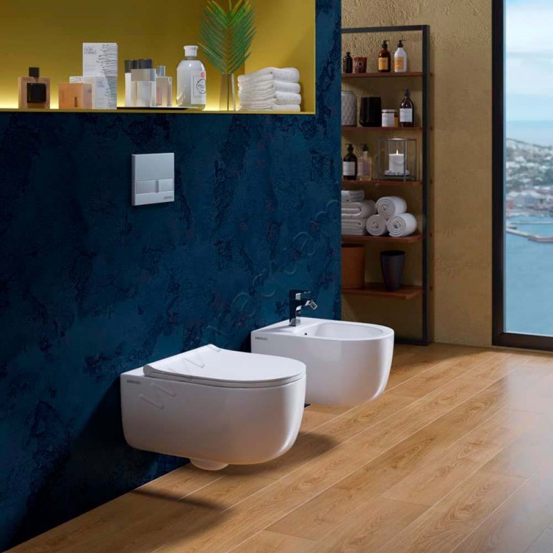 Комплект унитаза с инсталляцией Berges Wasserhaus Novum 043203 в интерьере