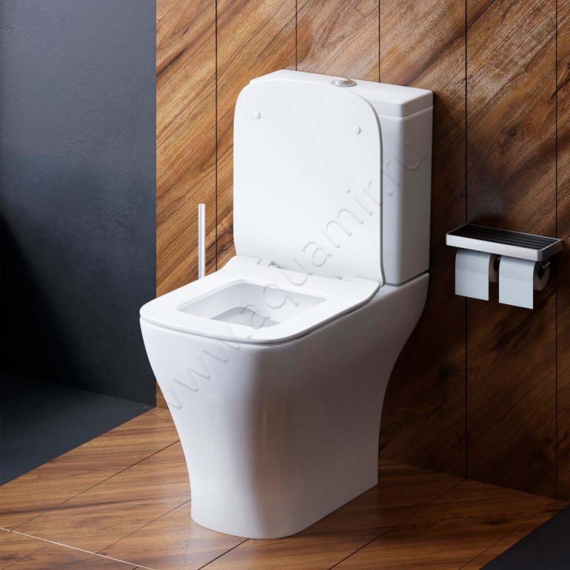 Унитаз напольный Damixa TITAN с крышкой микролифт, 60,5 см, безободковый, белый DX78C8600SC в интерьере