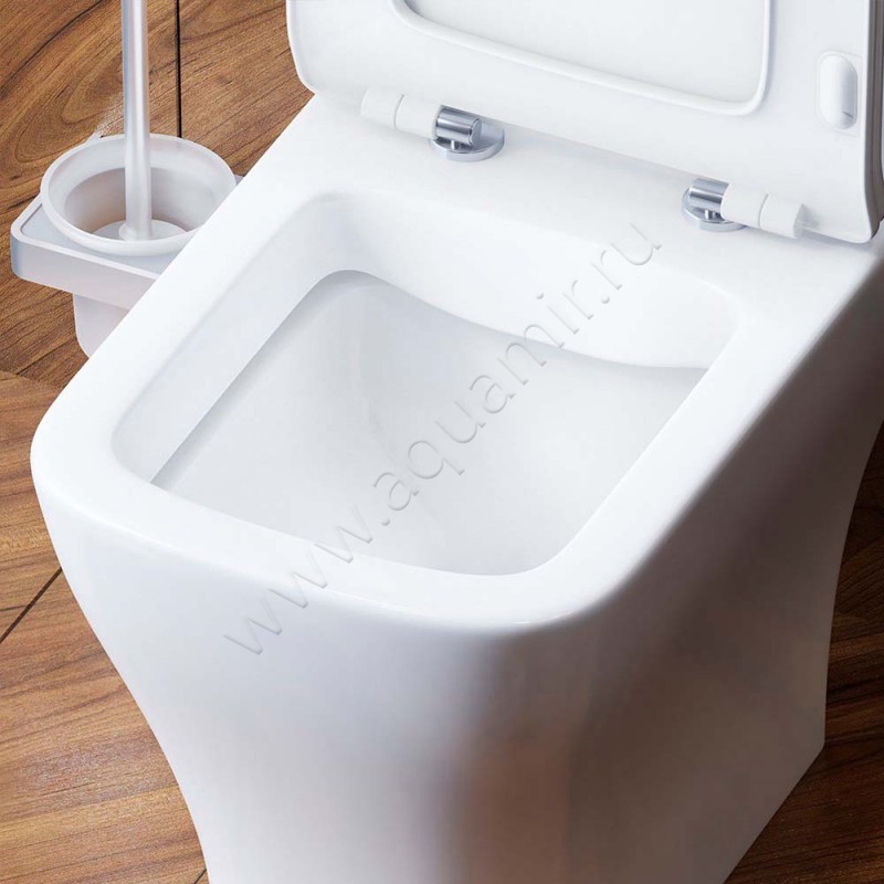 Унитаз напольный Damixa TITAN с крышкой микролифт, 60,5 см, безободковый, белый DX78C8600SC в интерьере