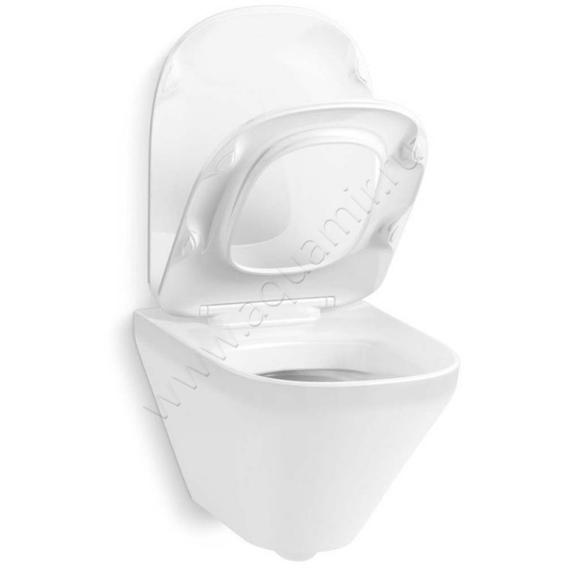 Комплект унитаза с инсталляцией Jacob Delafon MODERN LIFE с крышкой микролифт, 54 см, безободковый, белый E21773RU00 в интерьере