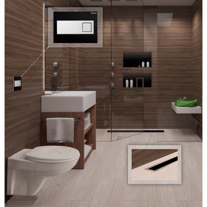 Унитаз подвесной Pestan FLUENTA с крышкой микролифт, 55,1 см, белый 40006460 в интерьере