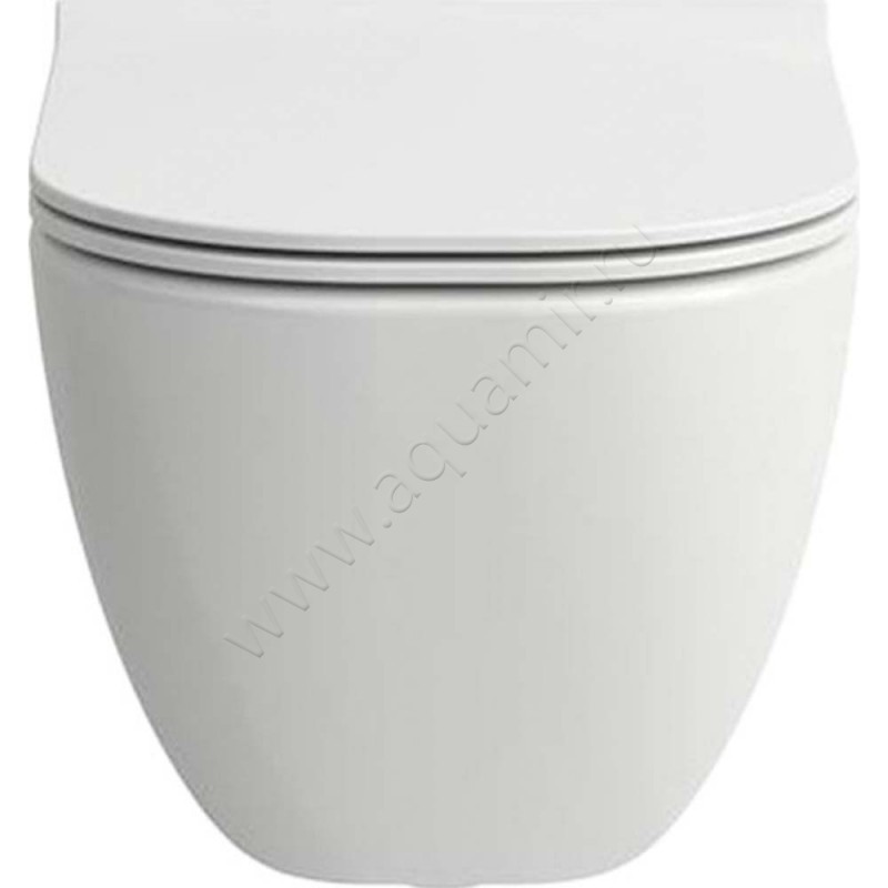 Унитаз подвесной Laufen BASAL с крышкой микролифт, 53 см, безободковый, белый 866E100000001 в интерьере