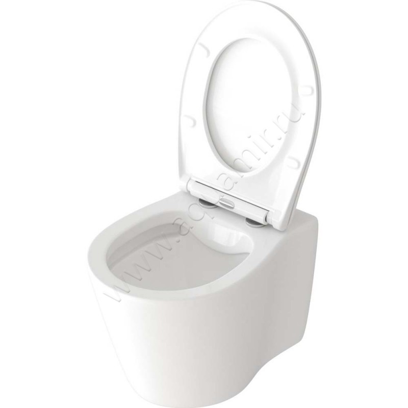 Унитаз подвесной Grossman с крышкой микролифт, 49,5 см, безободковый GR4459S в интерьере