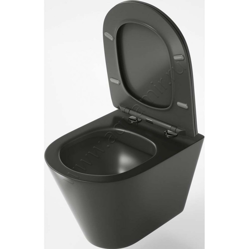 Унитаз подвесной Grossman с крышкой микролифт, 48 см, безободковый GR4477BMS в интерьере