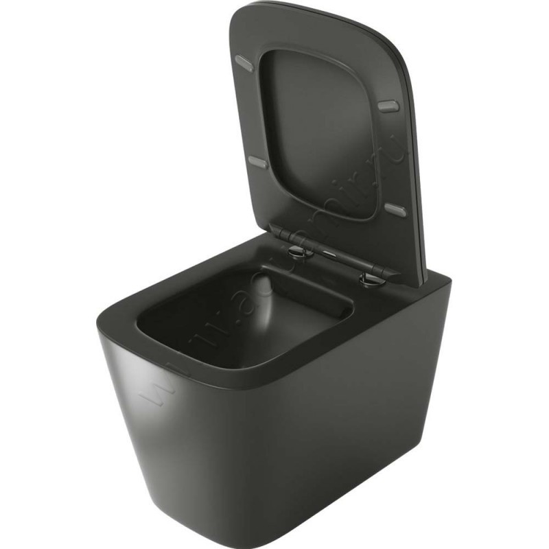 Унитаз подвесной Grossman с крышкой микролифт, 52 см, безободковый GR4441BMS в интерьере