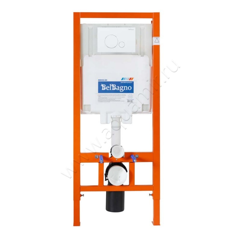 Комплект унитаза с инсталляцией BelBagno UNO с крышкой микролифт, 48,2 см, белый BB3105CHRSCBB00280BB014SRBIANCO в интерьере