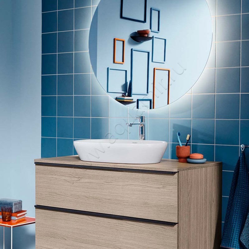 Раковина-чаша накладная Duravit D-Neo 60 см 2372600070 в интерьере