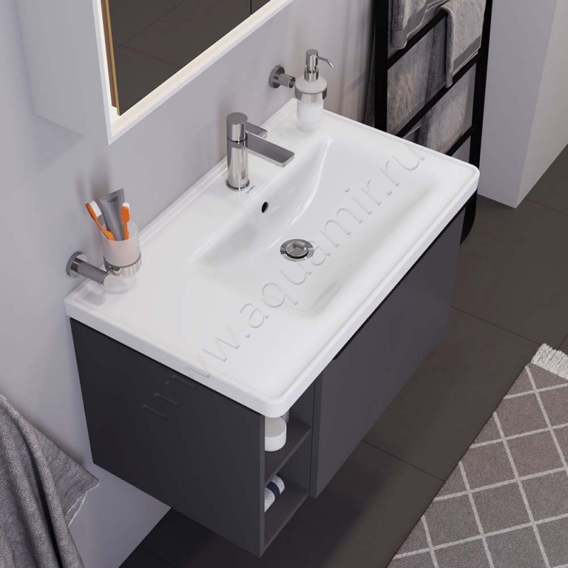 Раковина мебельная накладная Duravit D-Neo 80 см 23708000001 в интерьере