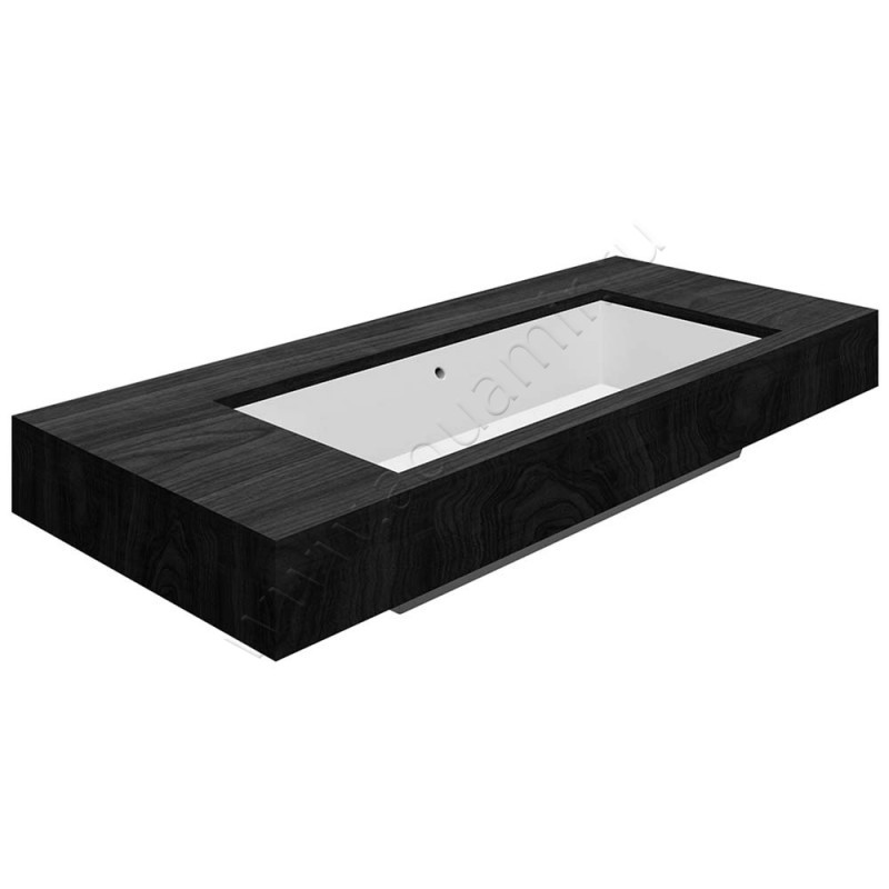 Раковина встраиваемая снизу под столешницу без отверстий Scarabeo Teorema 2.0 80 см 513649 в интерьере