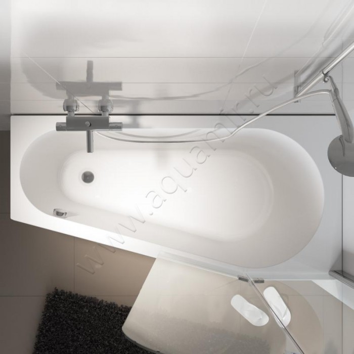 Ванна акриловая Riho Delta 160x80 угловая B068001005 в интерьере