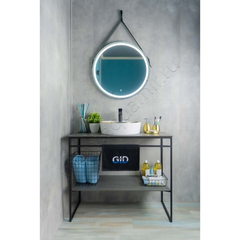 Раковина-чаша накладная с отверстием под смеситель Gid 44 см 53314 в интерьере